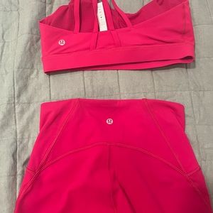 Lululemon compression legging and sport bra set. Never been worn- size 6